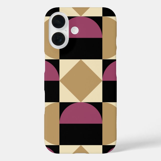Mod 1970s Retro Style Geometric Design Case-Mate iPhone Case (Back)