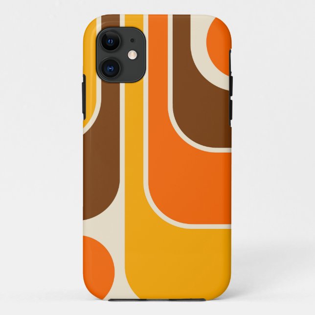 Mod 1970s Retro Style Geometric Design Case-Mate iPhone Case (Back)