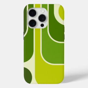 Mod 1970s Retro Style Geometric Design iPhone 15 Pro Case