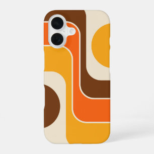 Mod 1970s Retro Style Geometric Design iPhone 16 Case