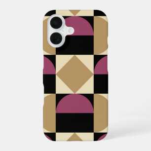 Mod 1970s Retro Style Geometric Design iPhone 16 Case