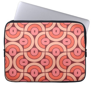 Mod 1970s Retro Style Geometric Design Laptop Sleeve