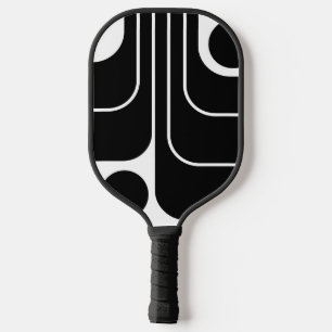 Mod 1970s Retro Style Geometric Design Pickleball Paddle