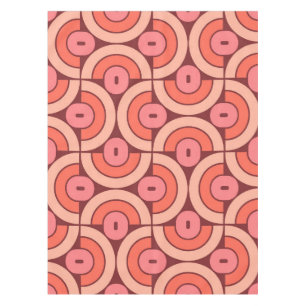 Mod 1970s Retro Style Geometric Design Tablecloth