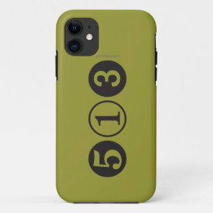 Mod 513 Area Code iPhone 5 Case (Mustard)