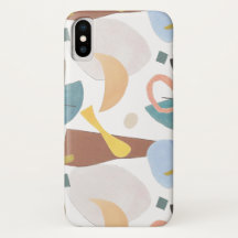 Mod 60's Abstract Multi Colour Print iPhone Case