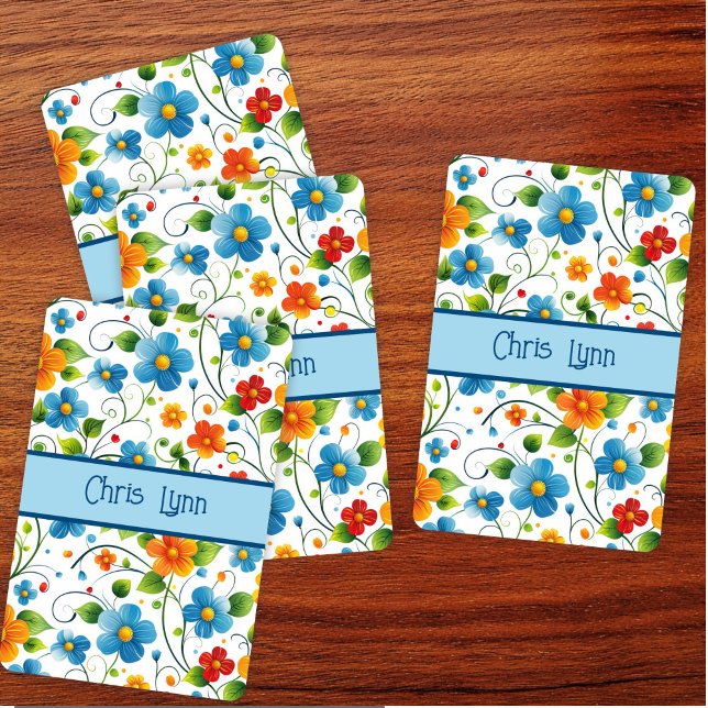 Mod Abstract Flower Theme with Bright Colours Playing Cards (Creator Uploaded)
