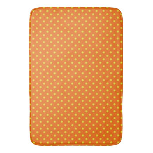 'Mod Accents" Orange/Yel/Polka Dots LG Bath Mat