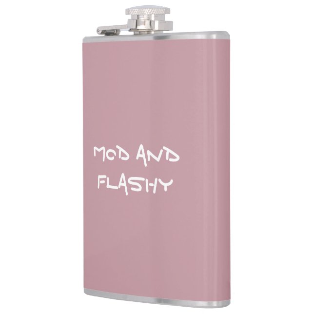 Mod and Flashy Vinyl Wrapped Flask (Left)