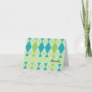 Mod Argyle Thank You Cards
