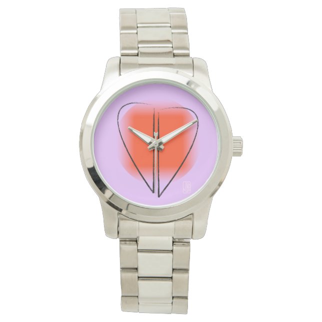 Mod Art Heart Women's Oversized Watch (Front)