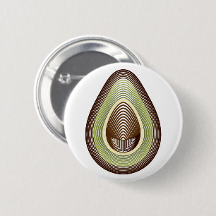 mod avocado 6 cm round badge