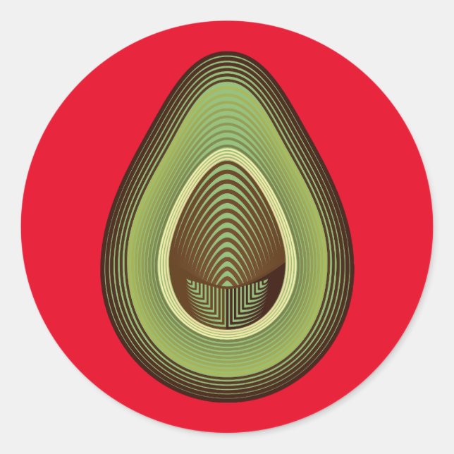 mod avocado classic round sticker (Front)