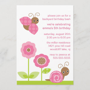 Mod Baby Bugs Birthday Invitation
