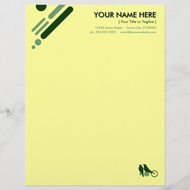 mod birds letterhead design (Front)