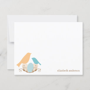 Mod Birds Nest Flat Thank You Cards