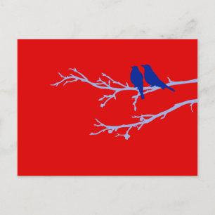 mod birds postcard