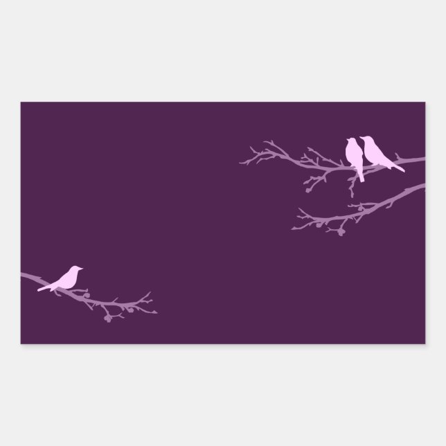 mod birds rectangular sticker (Front)