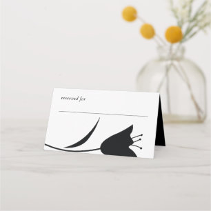 MOD BLACK TULIP WEDDING PLACE CARD