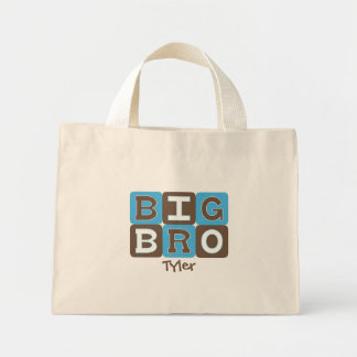 MOD Blocks Big Bro - Blue & Brown Personalised Mini Tote Bag
