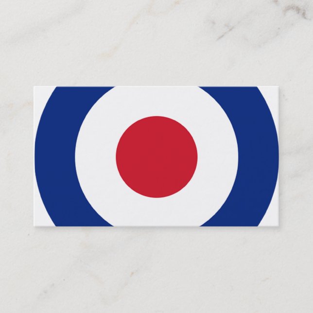 MOD Blue Red and White Business Cards | MOD Gifts (Front)