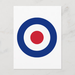 MOD Blue Red and White Post Card MOD Gifts