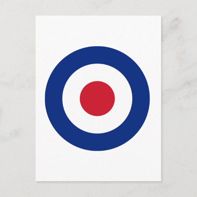 MOD Blue Red and White Post Card | MOD Gifts (Front)