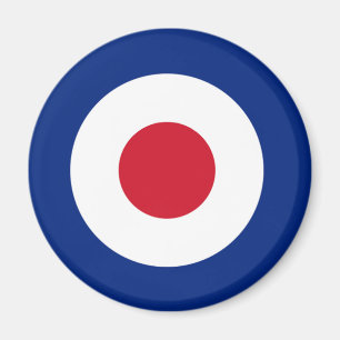 MOD Blue Red and White Round Magnet   MOD Gifts
