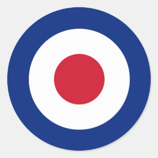 MOD Blue Red and White Round Sticker