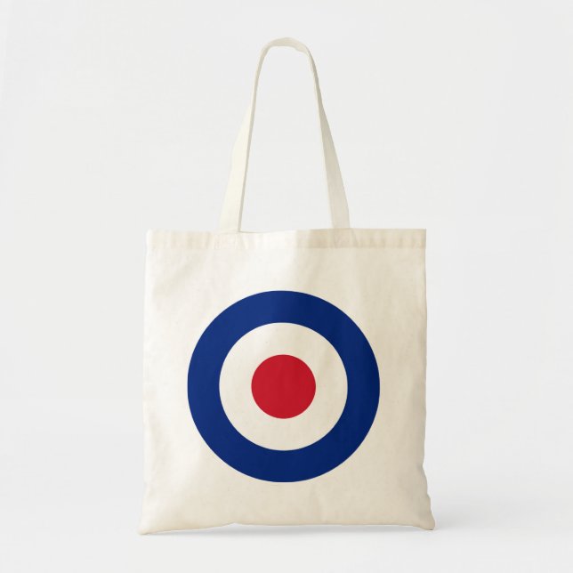 MOD Blue Red and White Square Tote Bag | MOD Gifts (Front)
