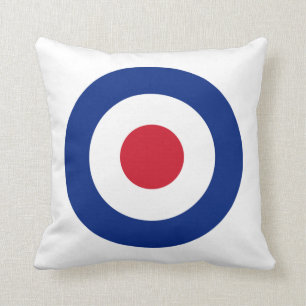 MOD Blue Red and White Throw Pillow MOD Gifts