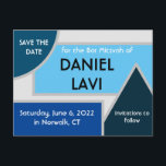 Mod Blue Shapes Save the Date Postcard II<br><div class="desc">A second Save the Date Postcard to coordinate with the Mod Blue Shapes collection.</div>