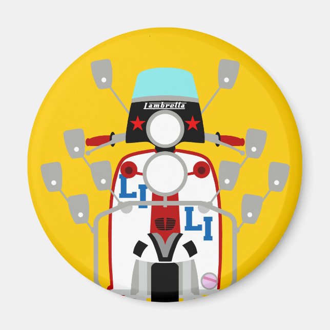 Mod Brit pop art Scooter Magnet (Front)