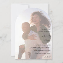 MOD Calligraphy w Duo Photo Save the Date Arc