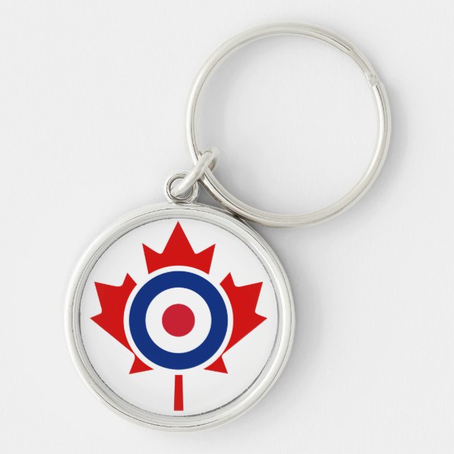 Mod Canada Curling Hockey Target Roundel Key Ring (Front)