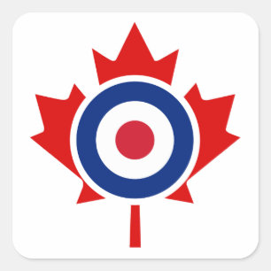 Mod Canada Curling Hockey Target Roundel Square Sticker