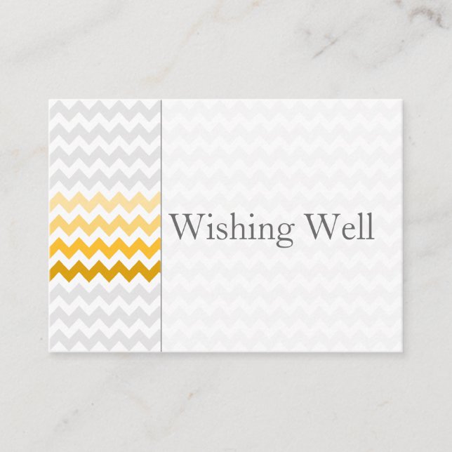 Mod chevron yellow ombre wishing well cards (Front)