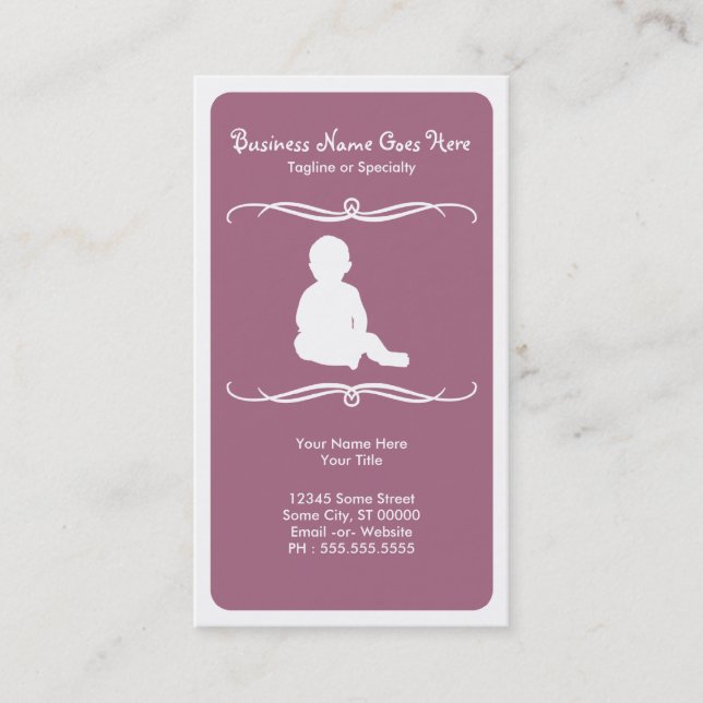mod childcare business card (Front)