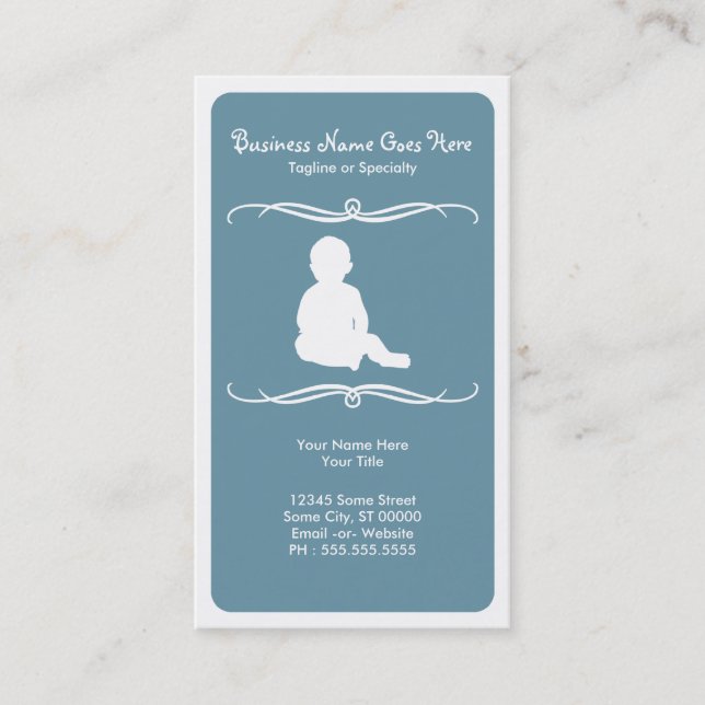 mod childcare business card (Front)