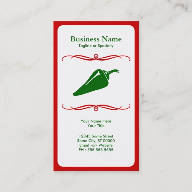 mod chilli pepper business card (Front)