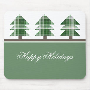 Mod Christmas Trees Holiday Mousepad