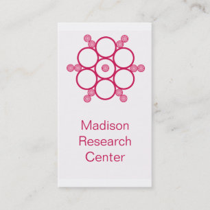 Mod Circles Business Card, Magenta Card