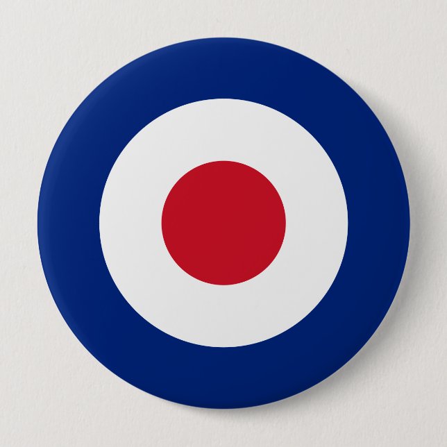 Mod - Classic Roundel - Bullseye Archery Target 10 Cm Round Badge (Front)