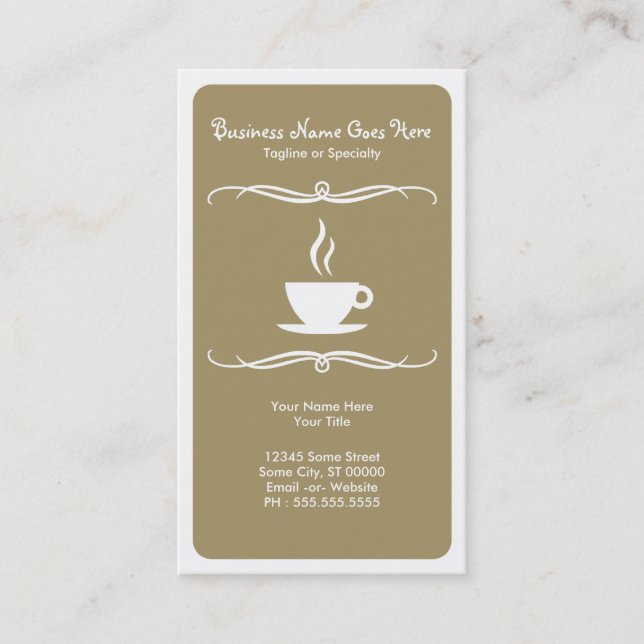 mod coffee business card (Front)