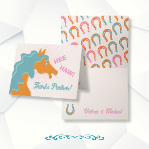 Mod Cowboy Western Horse Thank you note