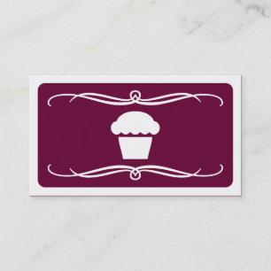 mod cupcake (colour customisable) business card