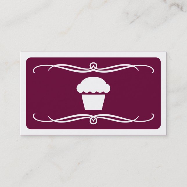 mod cupcake (colour customisable) business card (Front)