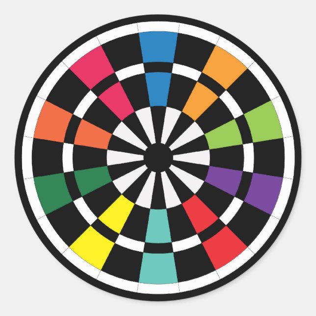 Mod Dartboard Classic Round Sticker (Front)