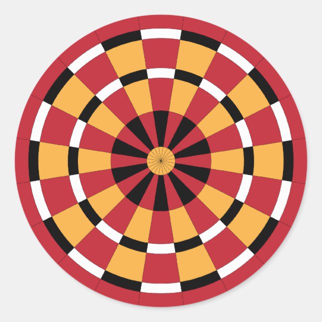 Mod Dartboard Classic Round Sticker (Front)