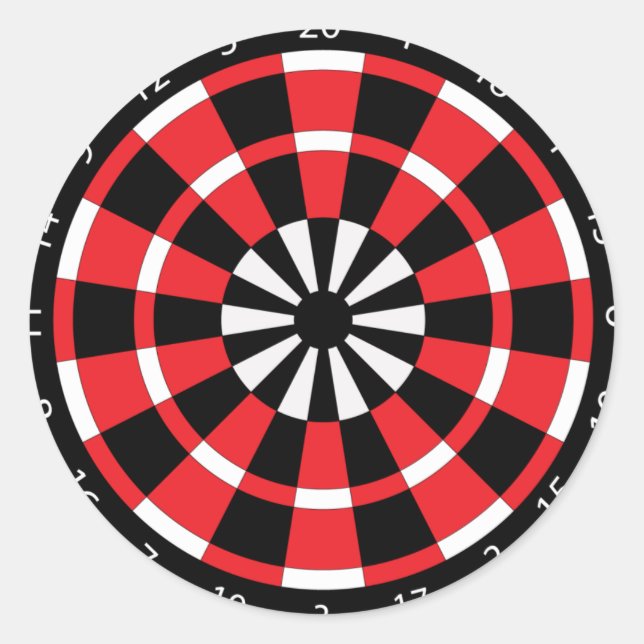 Mod Dartboard Classic Round Sticker (Front)
